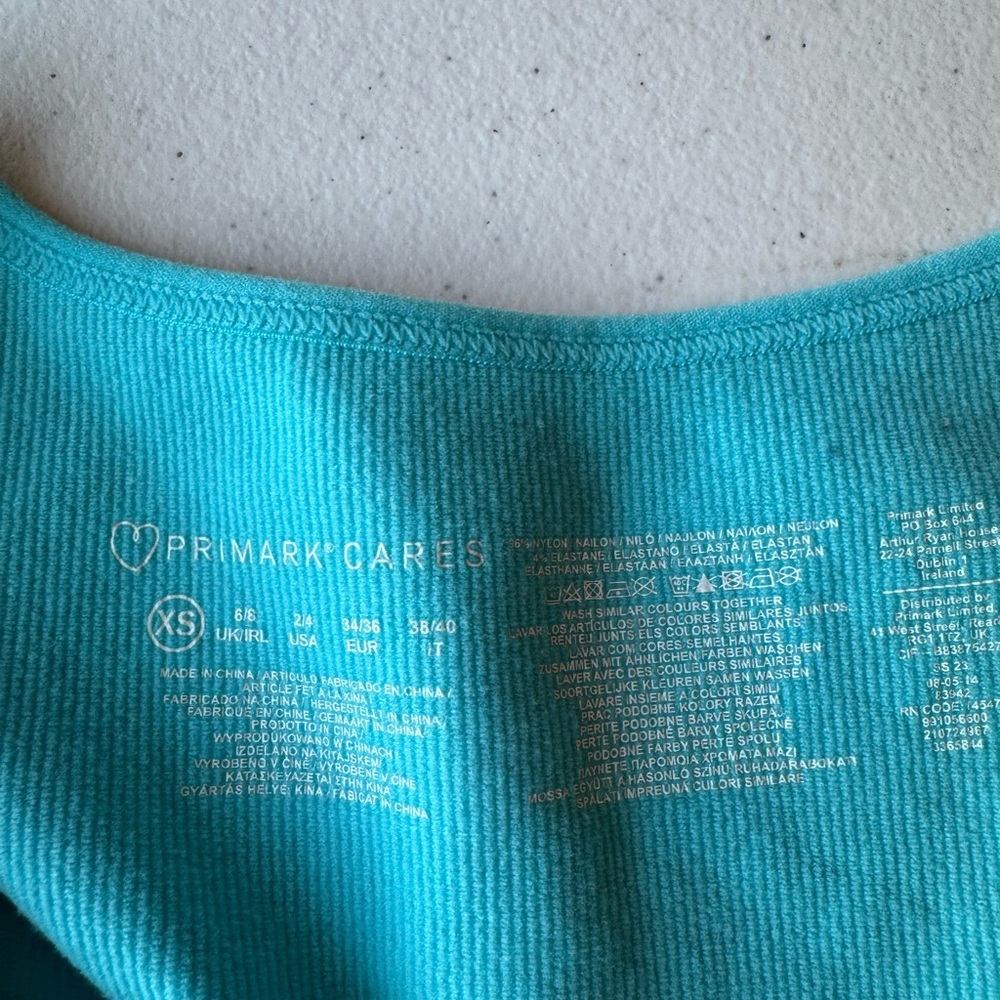 Primark Turquoise Crop Top - Picture 2 of 6